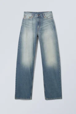 RAIL MID WAIST LOOSE WIDE LEG JEANS|Weekday Sale