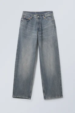 RAIL MID WAIST LOOSE WIDE LEG JEANS|Weekday Flash Sale