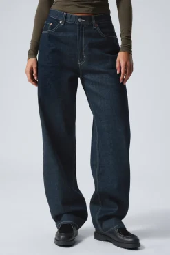 RAIL MID WAIST LOOSE WIDE LEG JEANS|Weekday Shop
