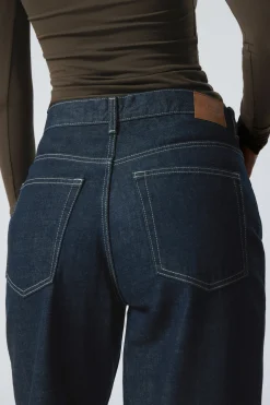 RAIL MID WAIST LOOSE WIDE LEG JEANS|Weekday Shop