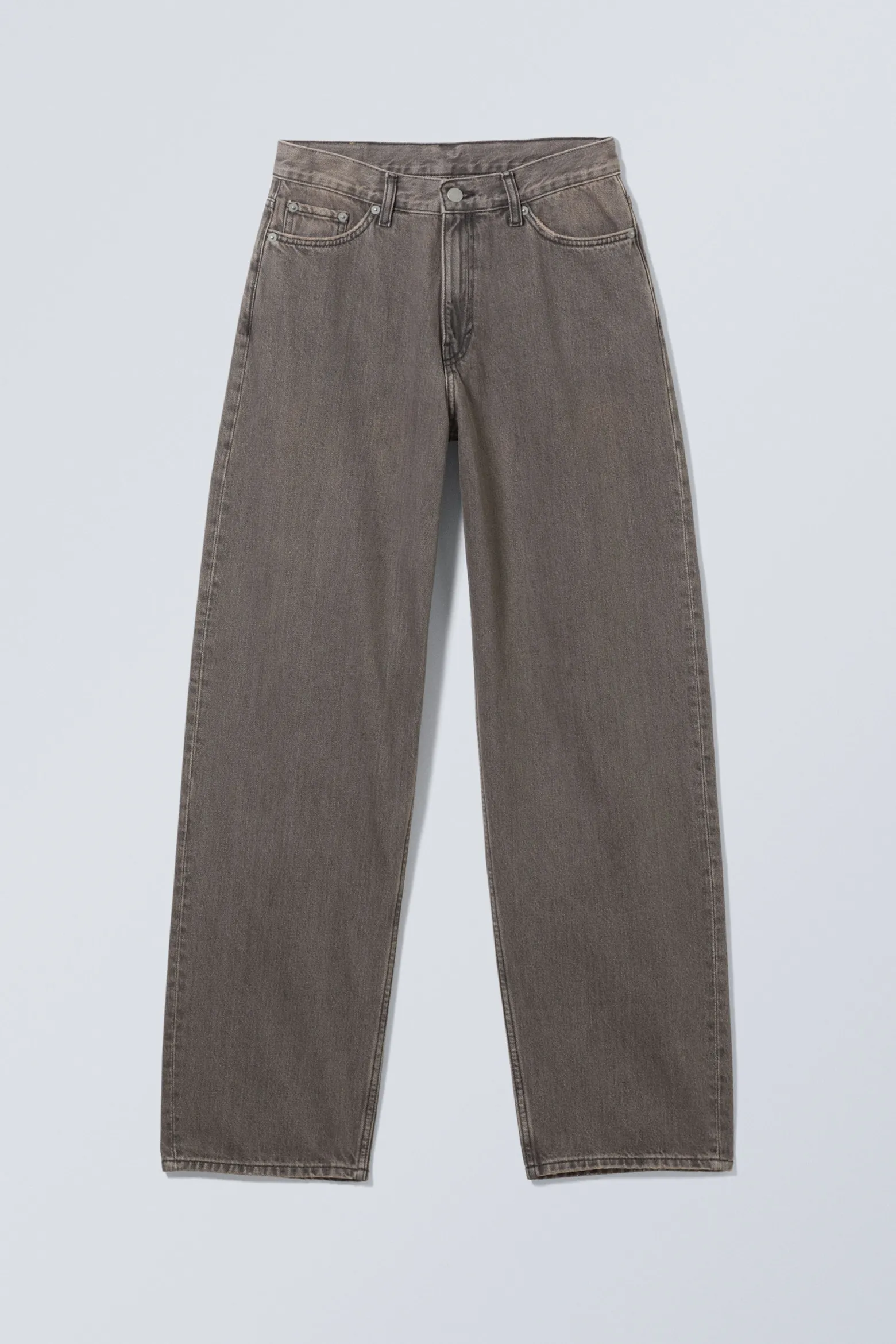 RAIL MID WAIST LOOSE WIDE LEG JEANS|Weekday Best