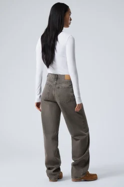 RAIL MID WAIST LOOSE WIDE LEG JEANS|Weekday Best