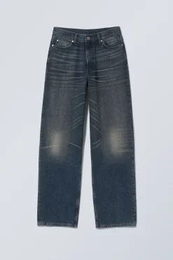 RAIL MID WAIST LOOSE WIDE LEG JEANS|Weekday Fashion