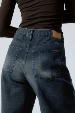 RAIL MID WAIST LOOSE WIDE LEG JEANS|Weekday Fashion
