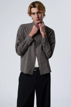 REGULAR FIT CHECKED COTTON SHIRT|Weekday Sale