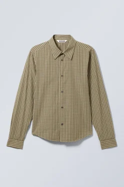 REGULAR FIT CHECKED COTTON SHIRT|Weekday Online