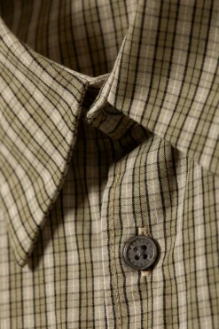 REGULAR FIT CHECKED COTTON SHIRT|Weekday Online