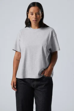 RELAXTES BOXY-T-SHIRT AUS BAUMWOLLE|Weekday Cheap