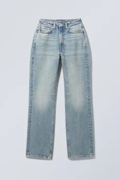 RESOLUTE CURVE HIGH WAISTED REGULAR STRAIGHT JEANS|Weekday Outlet