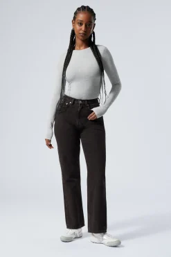 RESOLUTE CURVE HIGH WAISTED REGULAR STRAIGHT JEANS|Weekday New
