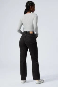RESOLUTE CURVE HIGH WAISTED REGULAR STRAIGHT JEANS|Weekday New