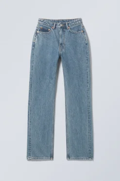 RESOLUTE CURVE HIGH WAISTED REGULAR STRAIGHT JEANS|Weekday Shop