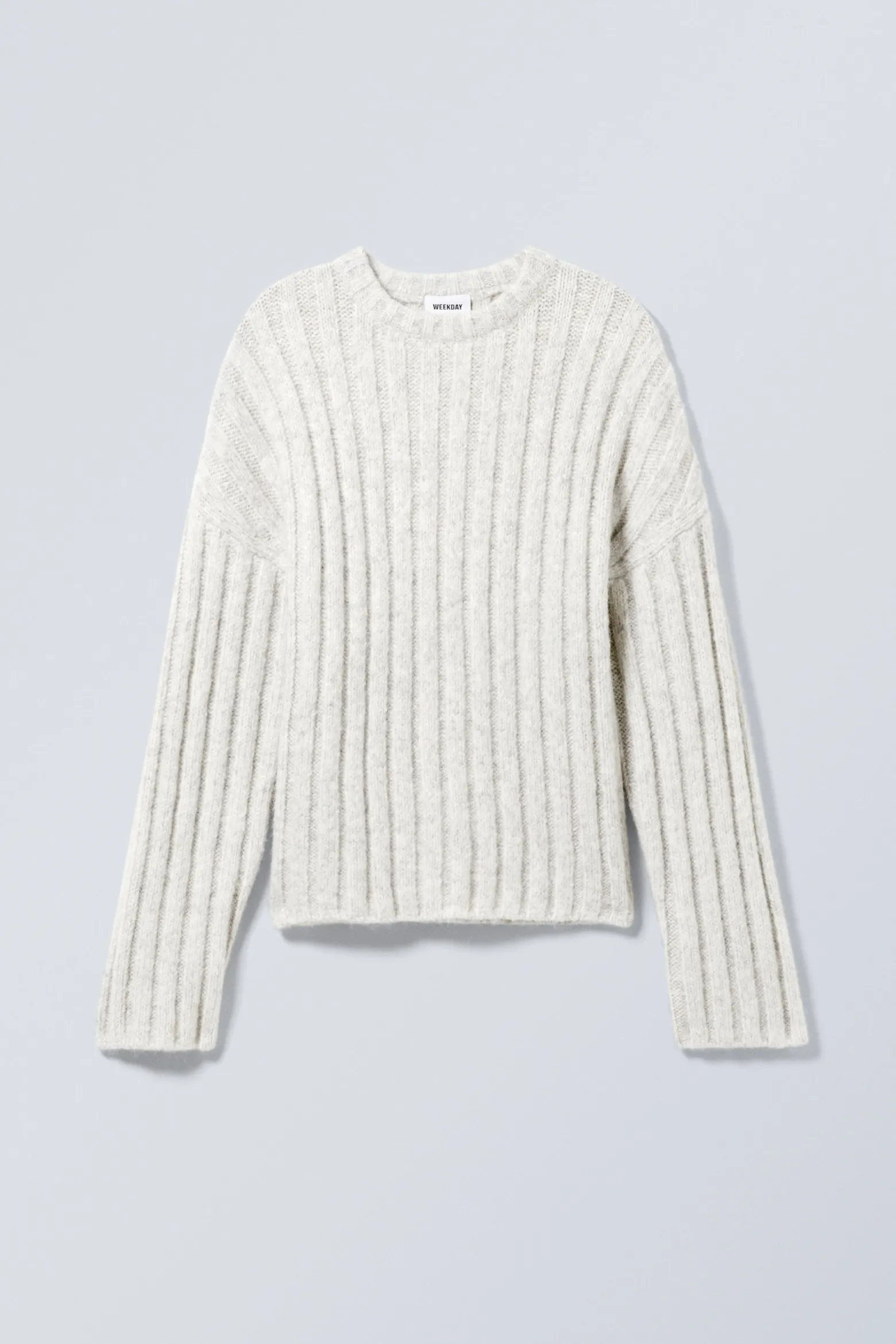 RIPPSTRICK-PULLOVER MIT KURZER LÄNGE|Weekday Cheap
