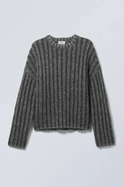 RIPPSTRICK-PULLOVER MIT KURZER LÄNGE|Weekday Store