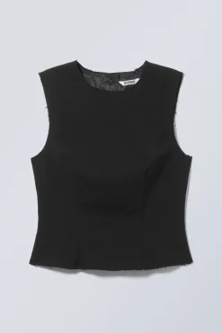 ÄRMELLOSES, FRANSIGES ANZUGTOP|Weekday Discount