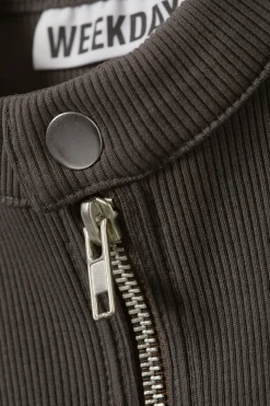 ÄRMELLOSES, GERIPPTES ZIP-TOP|Weekday Cheap