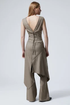 ÄRMELLOSES MIDIKLEID MIT SCHNÜRUNG|Weekday Best Sale