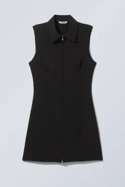 ÄRMELLOSES MINI-ANZUGKLEID MIT REISSVERSCHLUSS|Weekday Cheap
