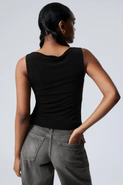 ÄRMELLOSES TOP MIT SEITLICHER SCHNÜRUNG|Weekday Cheap