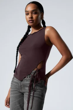 ÄRMELLOSES TOP MIT SEITLICHER SCHNÜRUNG|Weekday Best Sale