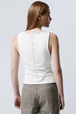 ÄRMELLOSES TOP MIT ÖSEN UND SCHNÜRUNG|Weekday Cheap