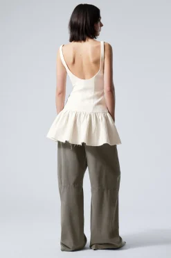 ÄRMELLOSES TWILL-MINIKLEID|Weekday Cheap
