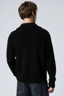 ROLLKRAGENPULLOVER AUS WOLLMISCHUNG MIT HALF-ZIP|Weekday Fashion