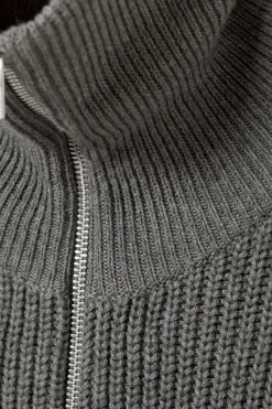 ROLLKRAGENPULLOVER AUS WOLLMISCHUNG MIT HALF-ZIP|Weekday Outlet