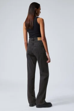 ROWE SUPER HIGH WAISTED REGULAR STRAIGHT LEG JEANS|Weekday Shop