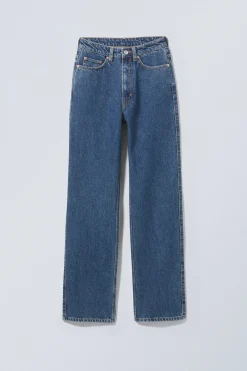 ROWE SUPER HIGH WAISTED REGULAR STRAIGHT LEG JEANS|Weekday New