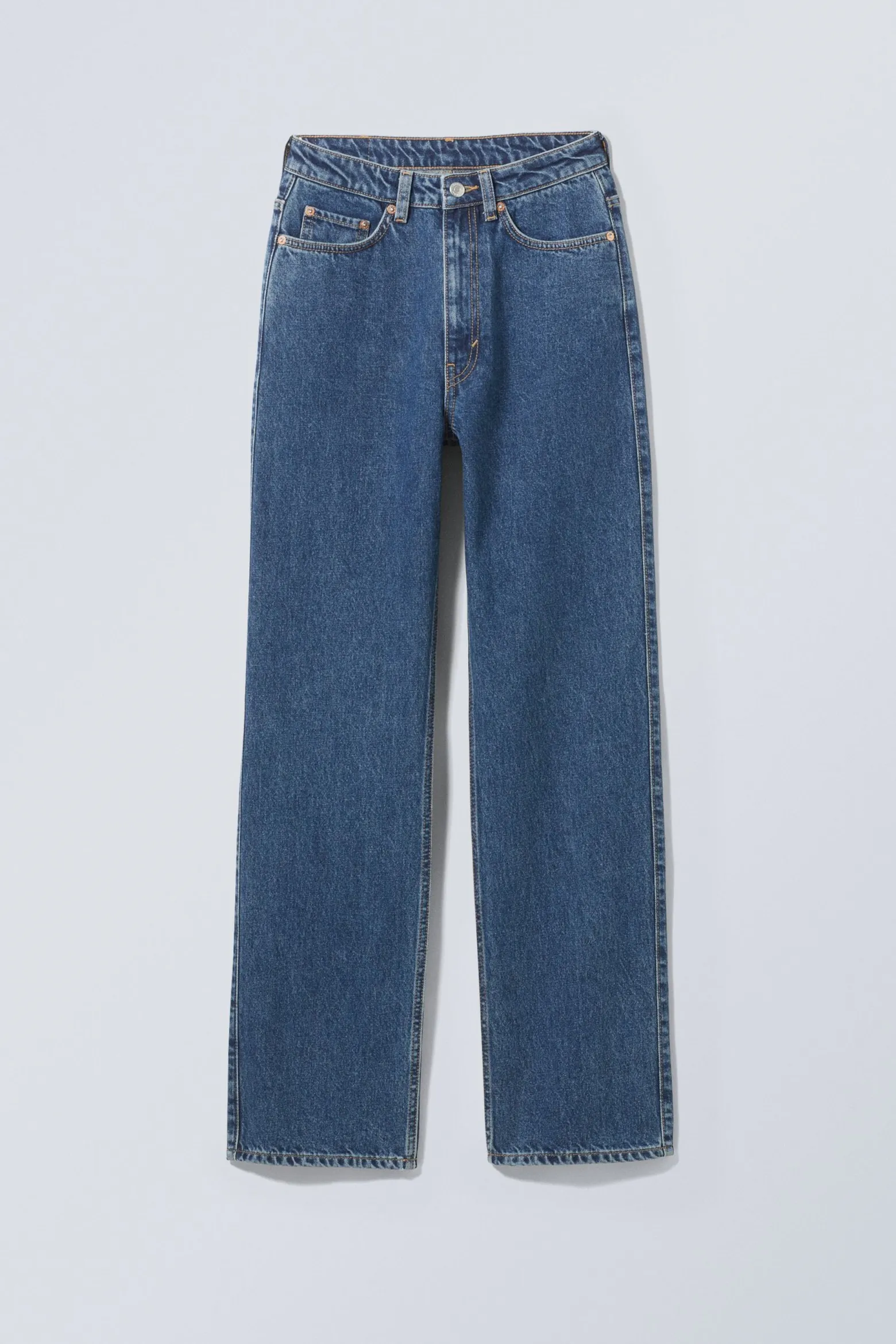 ROWE SUPER HIGH WAISTED REGULAR STRAIGHT LEG JEANS|Weekday New