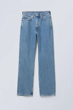 ROWE SUPER HIGH WAISTED REGULAR STRAIGHT LEG JEANS|Weekday Hot