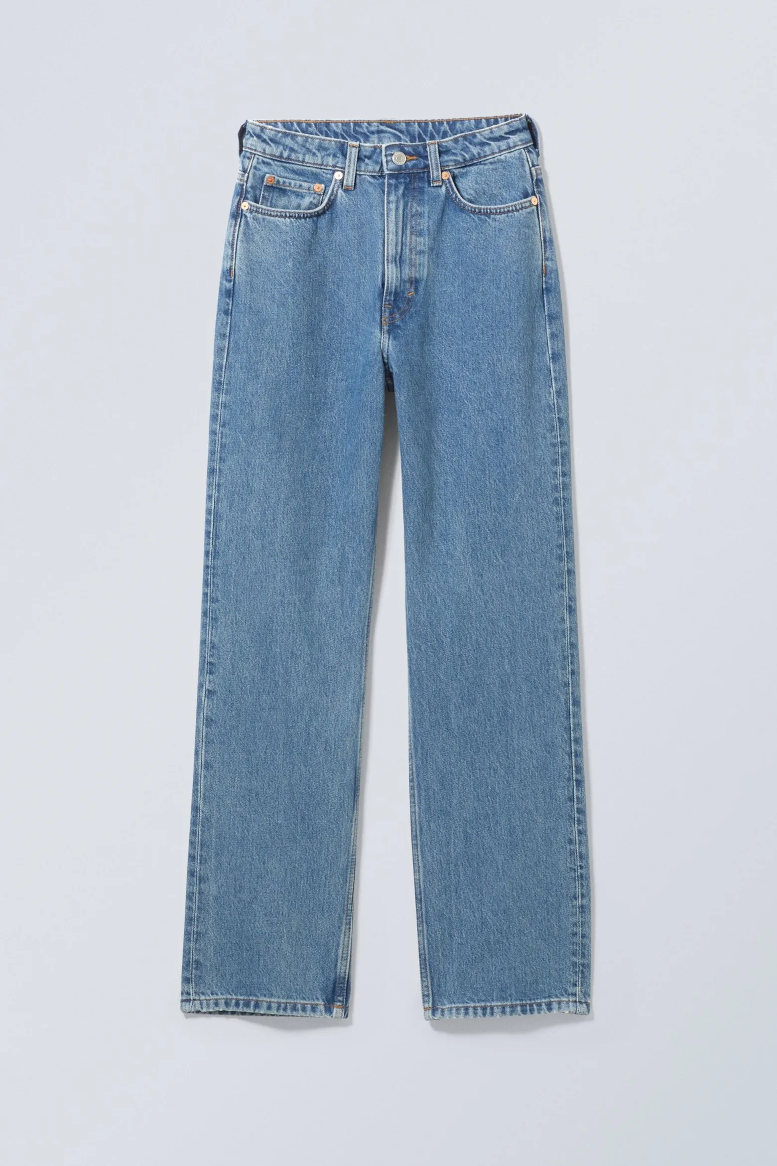ROWE SUPER HIGH WAISTED REGULAR STRAIGHT LEG JEANS|Weekday Hot