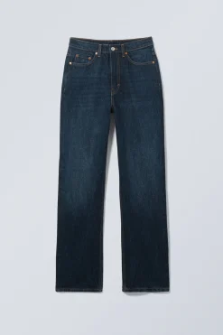 ROWE SUPER HIGH WAISTED REGULAR STRAIGHT LEG JEANS|Weekday Online