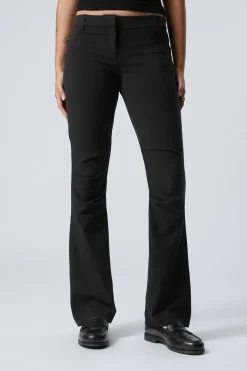 SCHMALE BUNDFALTENHOSE MIT SCHLAG & NIEDRIGEM BUND|Weekday Clearance