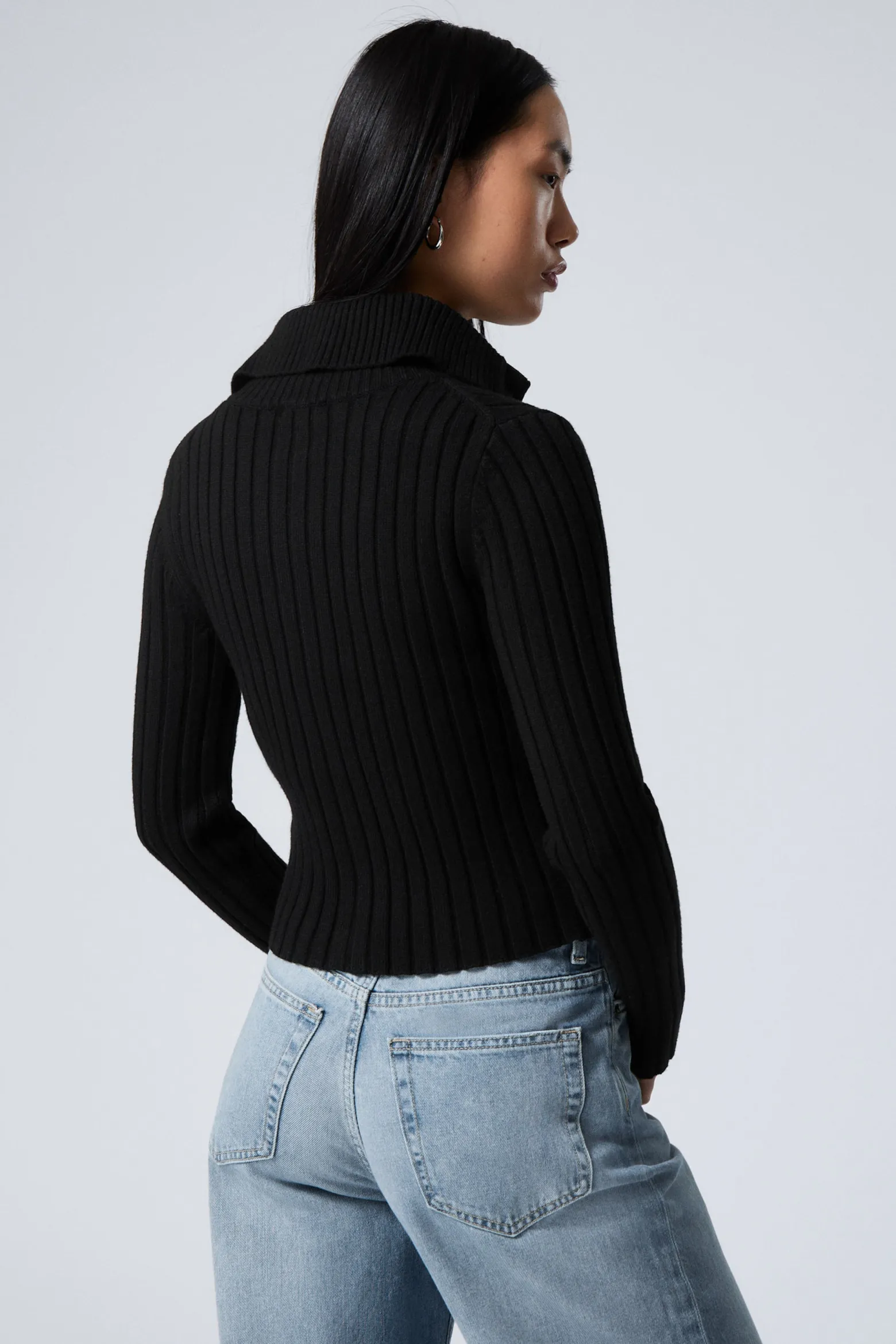 SCHMALER STRICK-CARDIGAN MIT ROLLKRAGEN|Weekday Best Sale