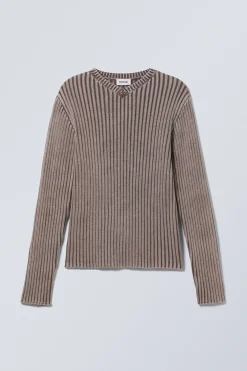 SCHMALER STRICKPULLOVER MIT V-AUSSCHNITT|Weekday Best Sale