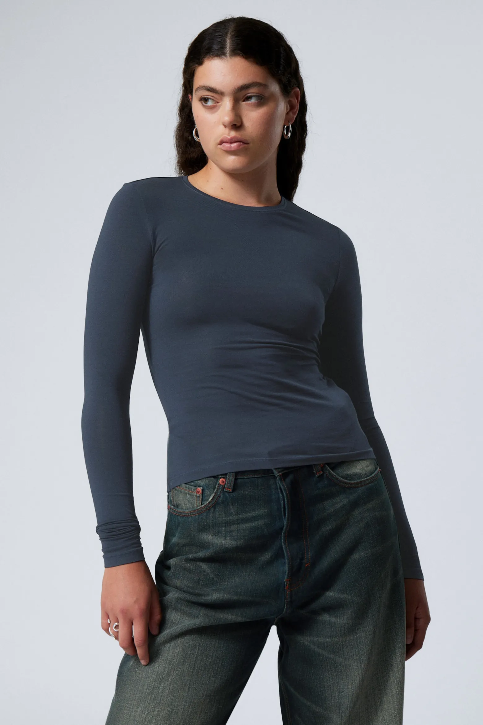SCHMALES LANGARMTOP|Weekday Best Sale