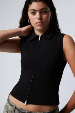 SCHMALES WESTEN-TOP MIT REISSVERSCHLUSS|Weekday Cheap