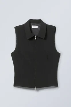 SCHMALES WESTEN-TOP MIT REISSVERSCHLUSS|Weekday Cheap