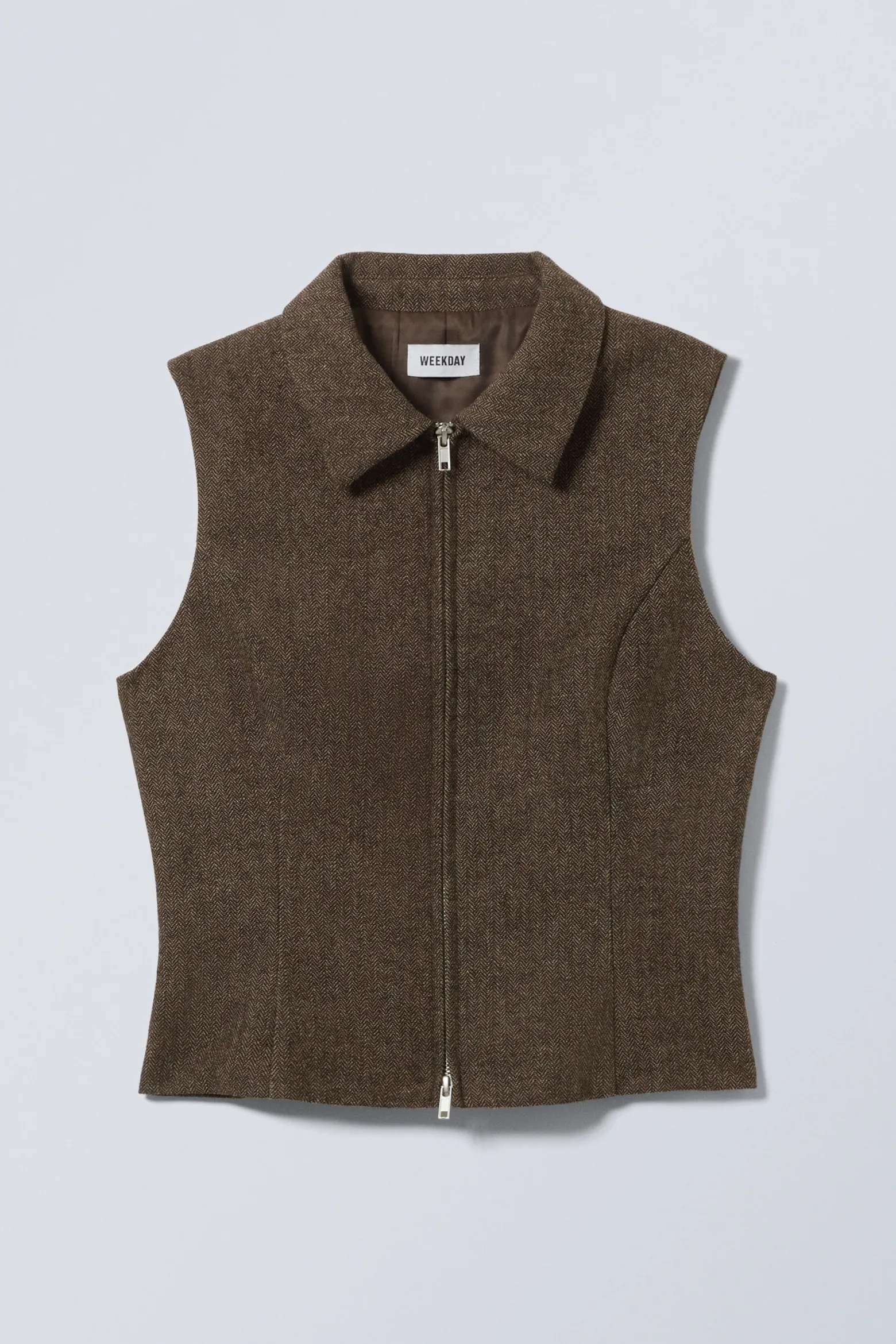 SCHMALES WESTEN-TOP MIT REISSVERSCHLUSS|Weekday New