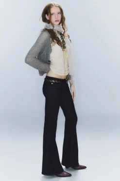 SKINNY-JEANS MIT SCHLAG UND NIEDRIGEM BUND|Weekday Cheap