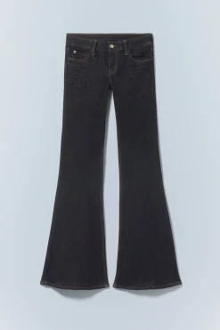 SKINNY-JEANS MIT SCHLAG UND NIEDRIGEM BUND|Weekday Cheap