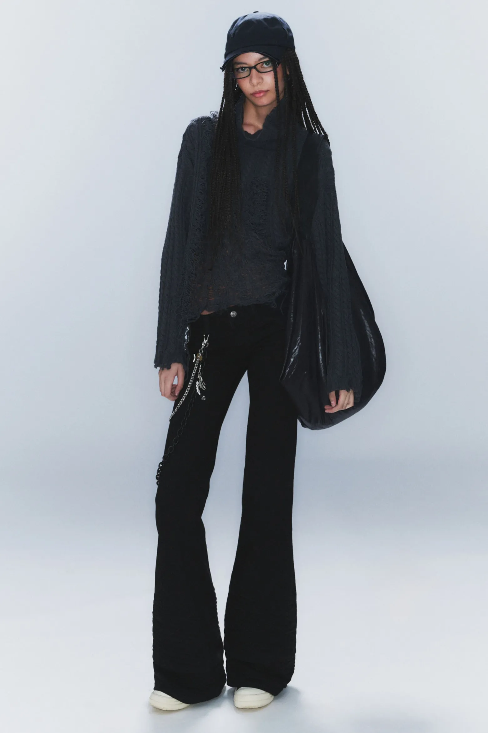 SKINNY-JEANS MIT SCHLAG UND NIEDRIGEM BUND|Weekday Best Sale