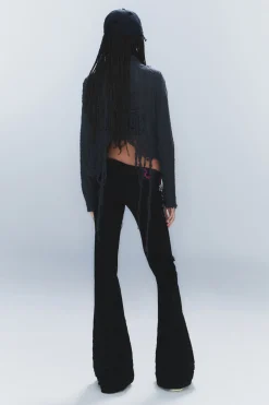 SKINNY-JEANS MIT SCHLAG UND NIEDRIGEM BUND|Weekday Best Sale