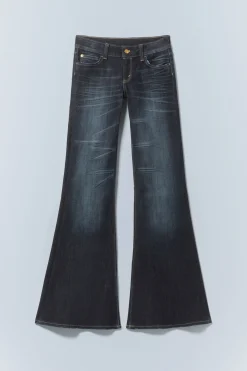 SKINNY-JEANS MIT SCHLAG UND NIEDRIGEM BUND|Weekday Cheap