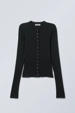 SLIM LONGSLEEVED BUTTONED CARDIGAN|Weekday Fashion