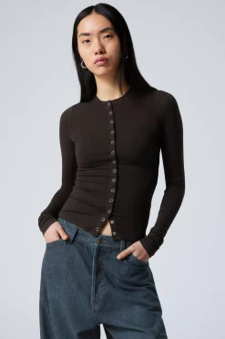 SLIM LONGSLEEVED BUTTONED CARDIGAN|Weekday Flash Sale