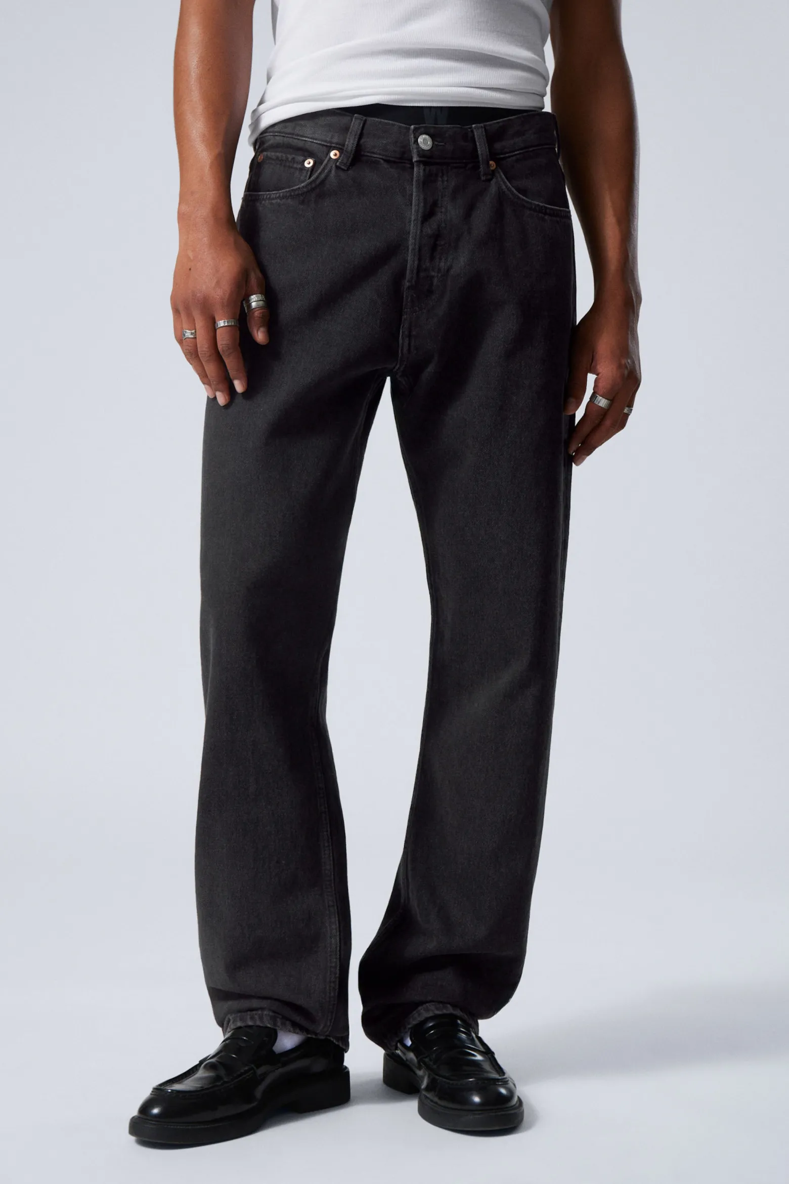 SPACE RELAXED STRAIGHT LEG JEANS|Weekday Cheap