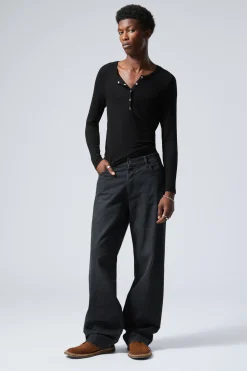 SPHERE LOW WAIST LOOSE STRAIGHT LEG JEANS|Weekday Cheap